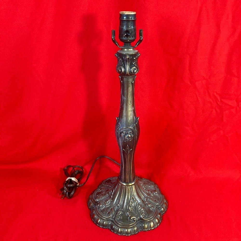 Tiffany Style 19.5" Lamp Base Only / #20 / For Stained Glass Restoration Project